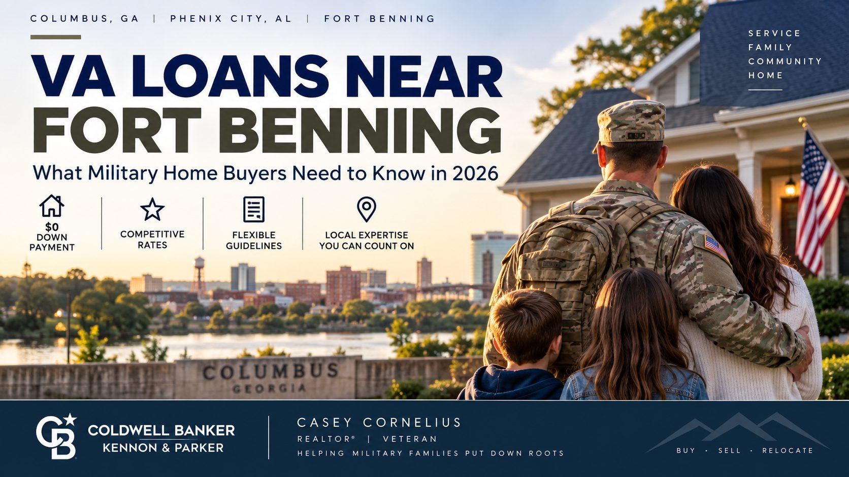 VA loans near Fort Benning for military home buyers in Columbus GA and Phenix City AL